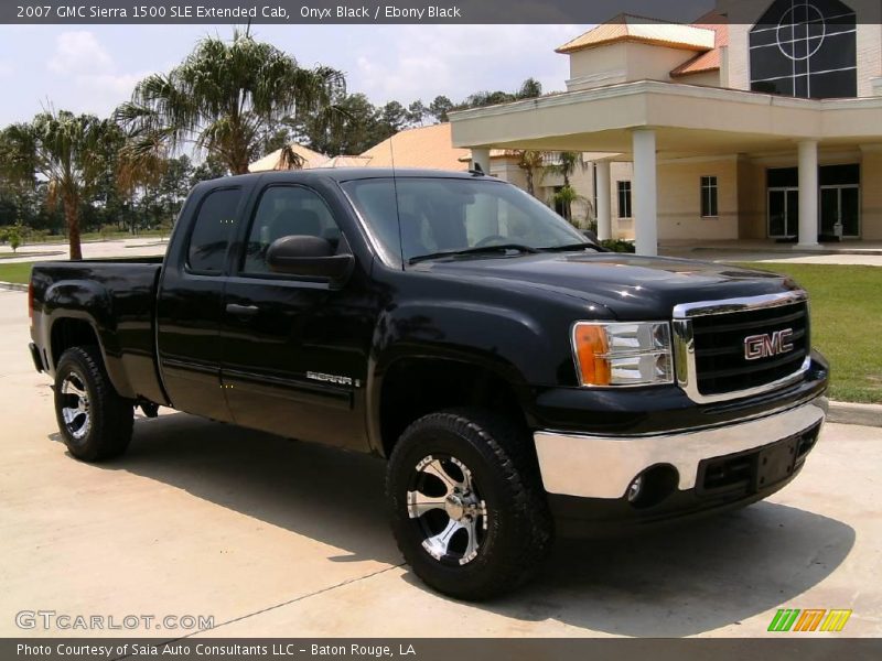 Onyx Black / Ebony Black 2007 GMC Sierra 1500 SLE Extended Cab