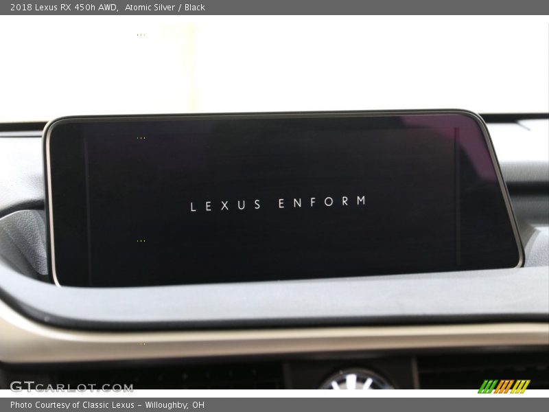 Atomic Silver / Black 2018 Lexus RX 450h AWD