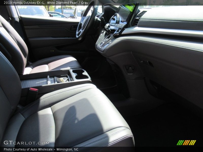 White Diamond Pearl / Gray 2019 Honda Odyssey EX-L