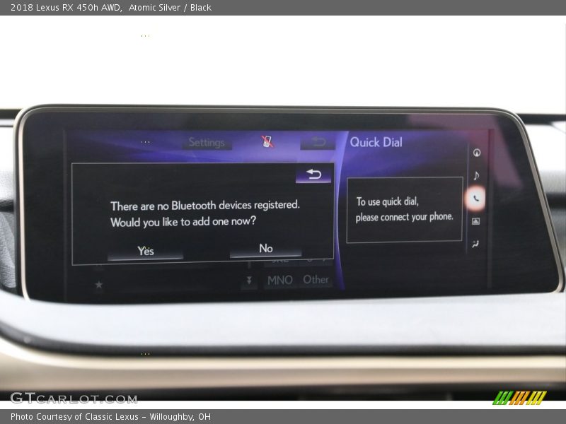Atomic Silver / Black 2018 Lexus RX 450h AWD