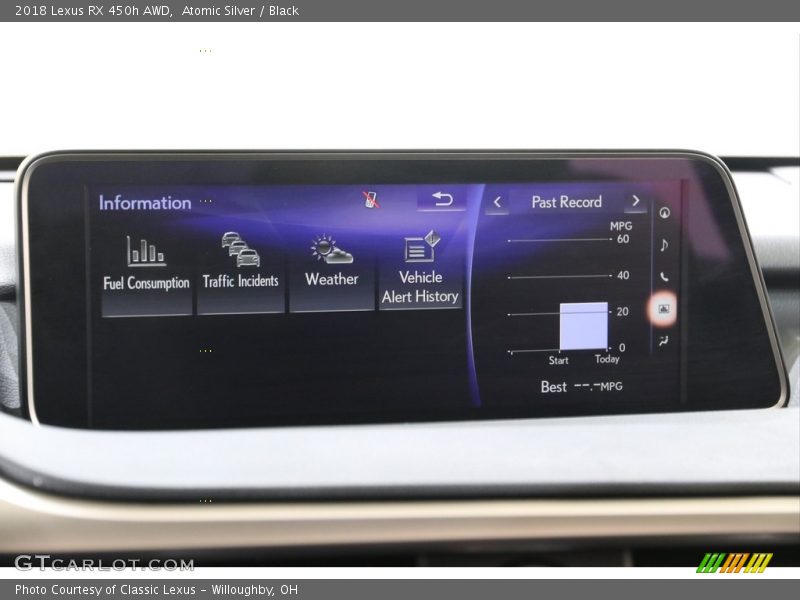 Atomic Silver / Black 2018 Lexus RX 450h AWD