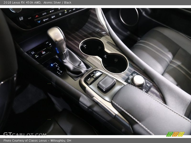 Atomic Silver / Black 2018 Lexus RX 450h AWD