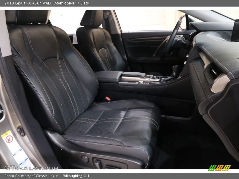 Atomic Silver / Black 2018 Lexus RX 450h AWD