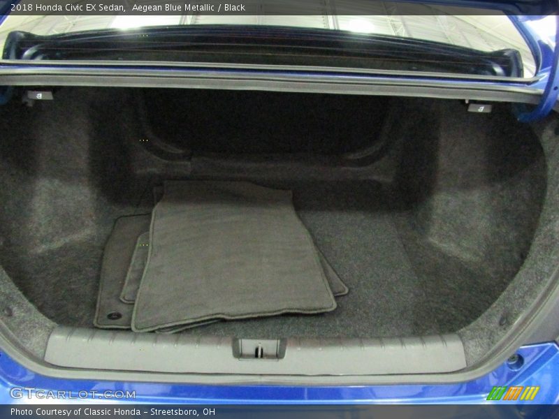 Aegean Blue Metallic / Black 2018 Honda Civic EX Sedan