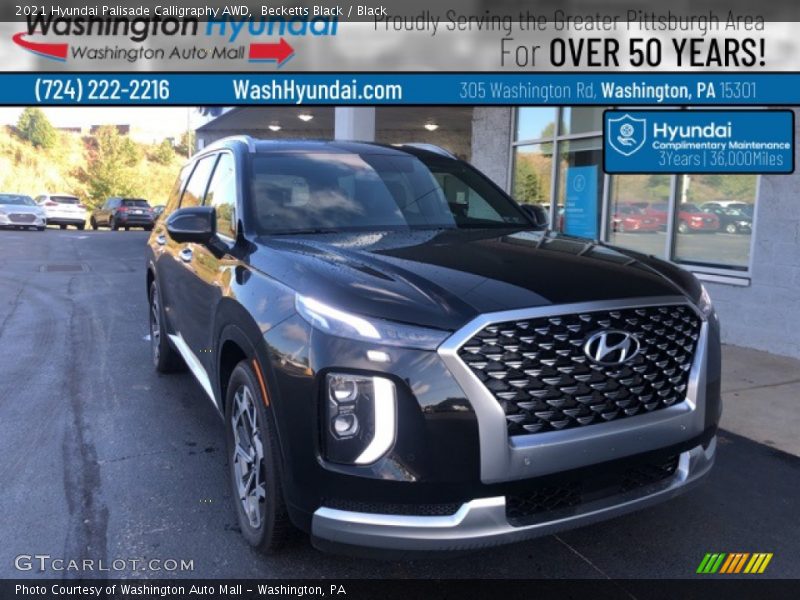 Becketts Black / Black 2021 Hyundai Palisade Calligraphy AWD