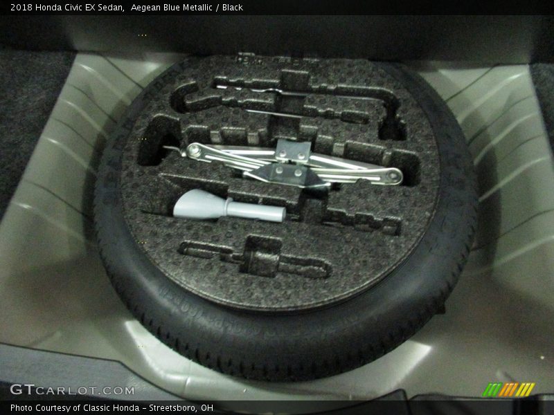 Aegean Blue Metallic / Black 2018 Honda Civic EX Sedan