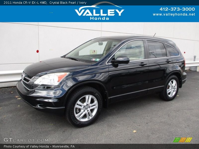 Crystal Black Pearl / Ivory 2011 Honda CR-V EX-L 4WD