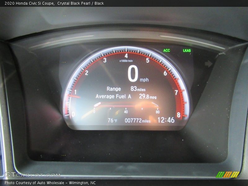 Crystal Black Pearl / Black 2020 Honda Civic Si Coupe