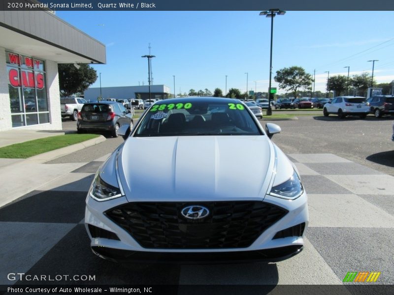 Quartz White / Black 2020 Hyundai Sonata Limited