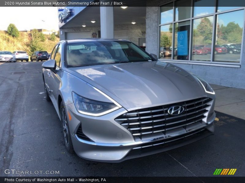Shimmering Silver Pearl / Black 2020 Hyundai Sonata Blue Hybrid