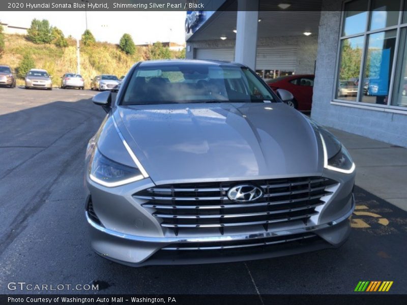 Shimmering Silver Pearl / Black 2020 Hyundai Sonata Blue Hybrid