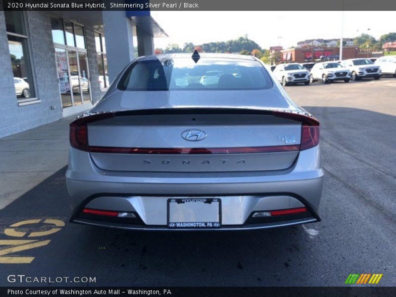 Shimmering Silver Pearl / Black 2020 Hyundai Sonata Blue Hybrid