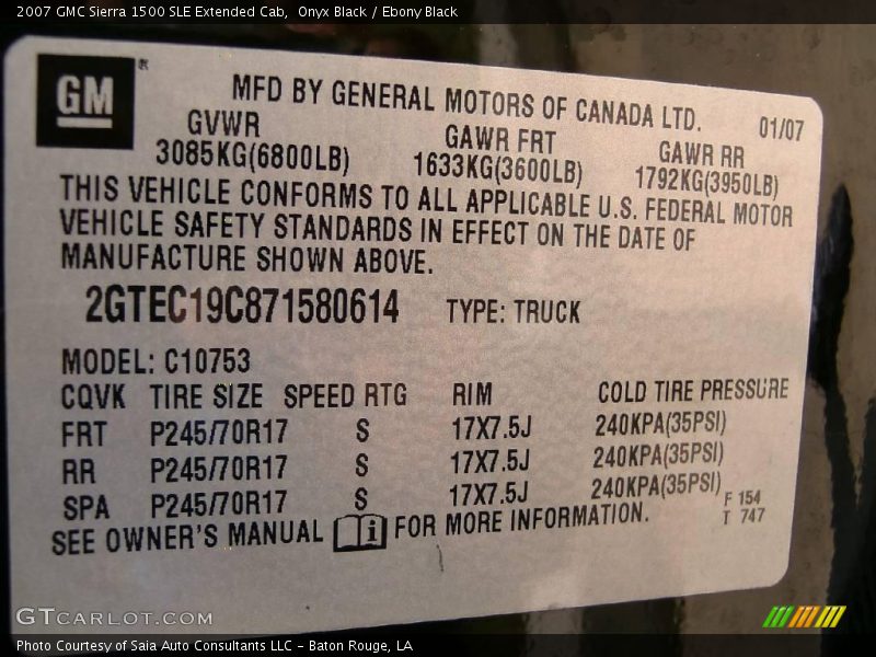 Onyx Black / Ebony Black 2007 GMC Sierra 1500 SLE Extended Cab