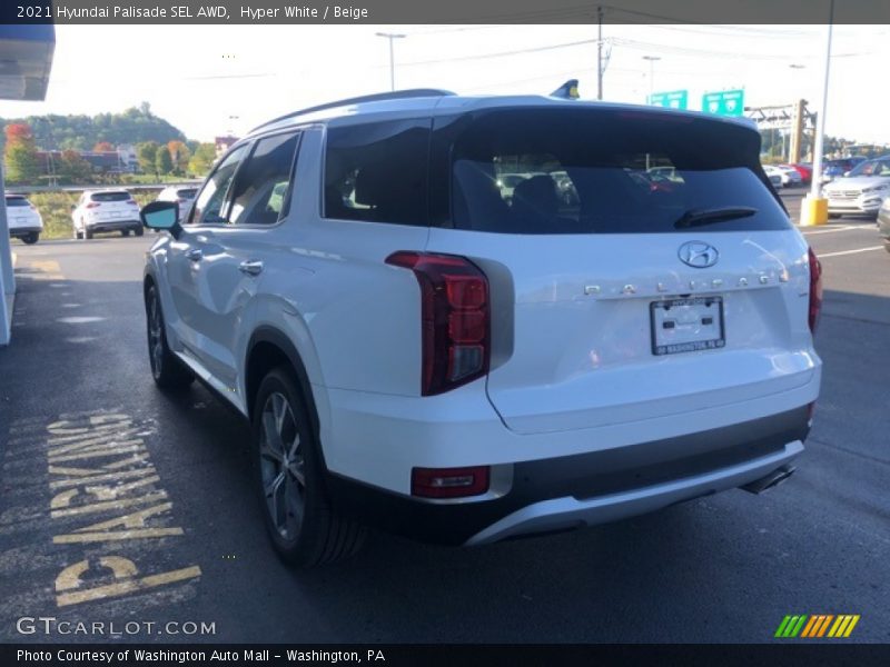 Hyper White / Beige 2021 Hyundai Palisade SEL AWD