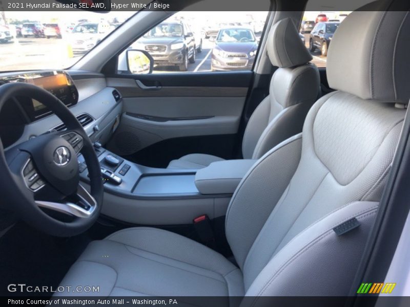 Hyper White / Beige 2021 Hyundai Palisade SEL AWD
