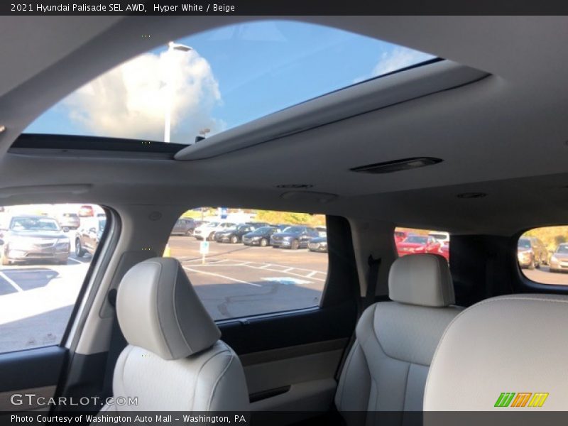 Hyper White / Beige 2021 Hyundai Palisade SEL AWD