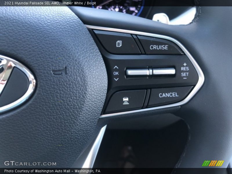 Hyper White / Beige 2021 Hyundai Palisade SEL AWD