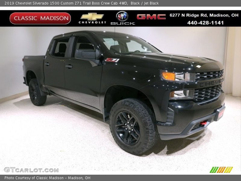 Black / Jet Black 2019 Chevrolet Silverado 1500 Custom Z71 Trail Boss Crew Cab 4WD
