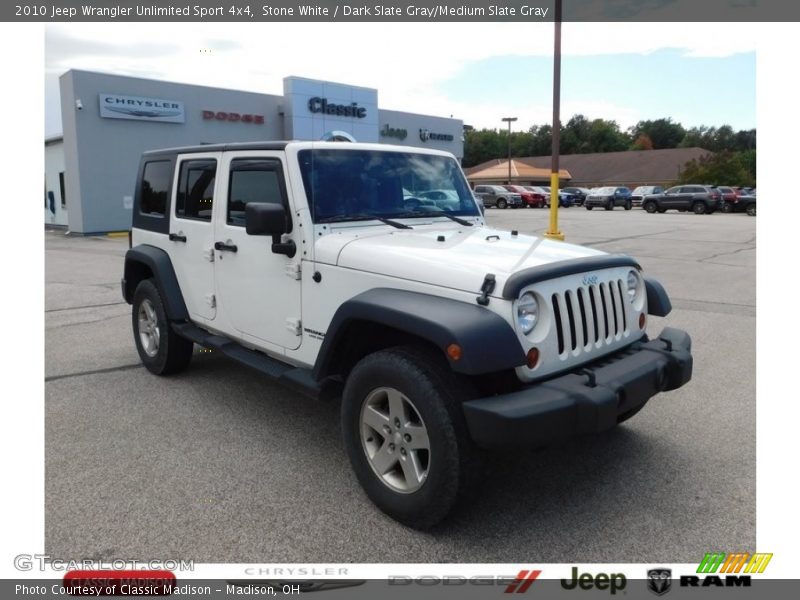 Stone White / Dark Slate Gray/Medium Slate Gray 2010 Jeep Wrangler Unlimited Sport 4x4