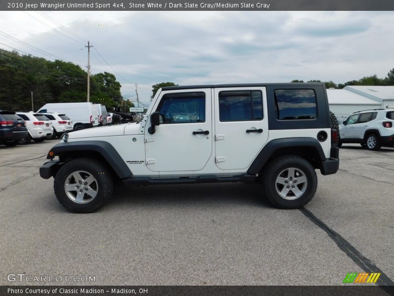 Stone White / Dark Slate Gray/Medium Slate Gray 2010 Jeep Wrangler Unlimited Sport 4x4