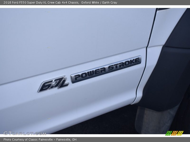 Oxford White / Earth Gray 2018 Ford F550 Super Duty XL Crew Cab 4x4 Chassis