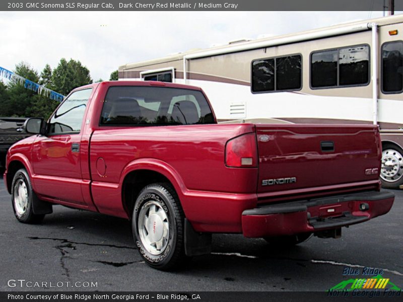 Dark Cherry Red Metallic / Medium Gray 2003 GMC Sonoma SLS Regular Cab