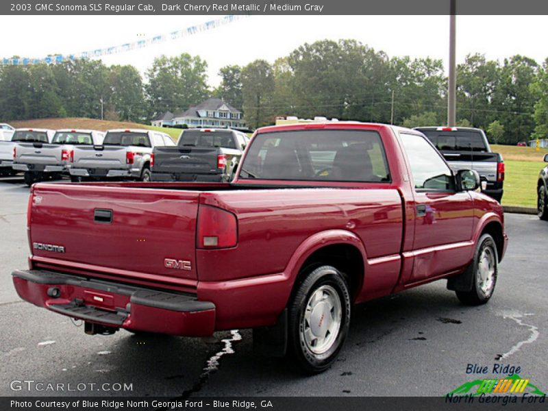 Dark Cherry Red Metallic / Medium Gray 2003 GMC Sonoma SLS Regular Cab