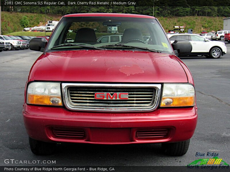 Dark Cherry Red Metallic / Medium Gray 2003 GMC Sonoma SLS Regular Cab