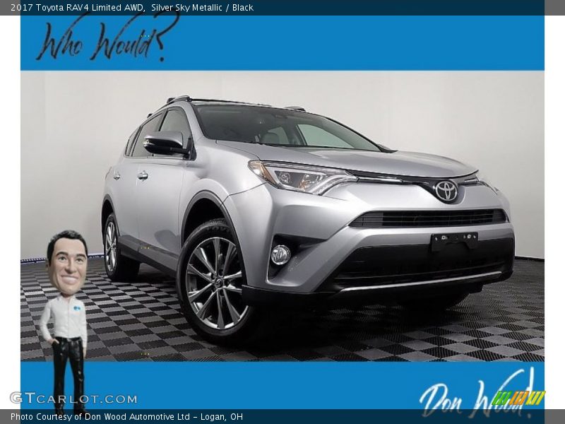 Silver Sky Metallic / Black 2017 Toyota RAV4 Limited AWD