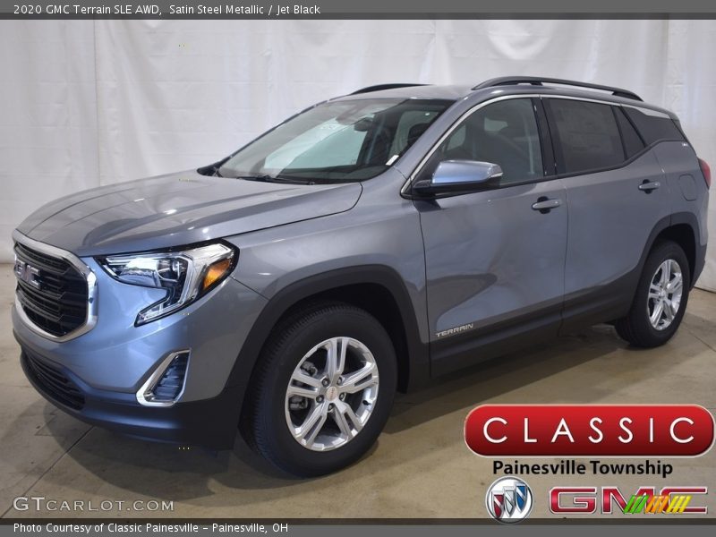 Satin Steel Metallic / Jet Black 2020 GMC Terrain SLE AWD