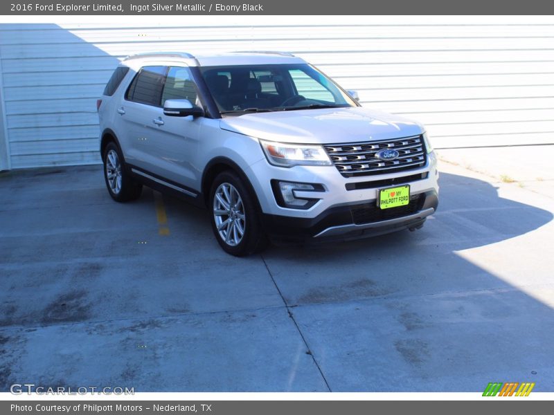 Ingot Silver Metallic / Ebony Black 2016 Ford Explorer Limited