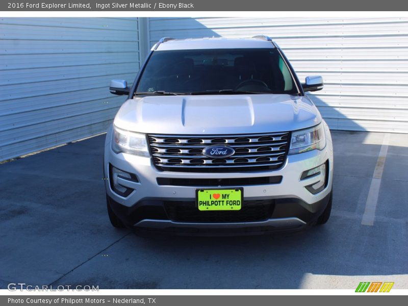 Ingot Silver Metallic / Ebony Black 2016 Ford Explorer Limited