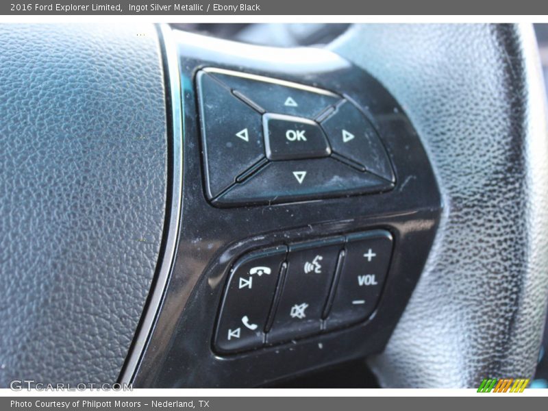 Ingot Silver Metallic / Ebony Black 2016 Ford Explorer Limited