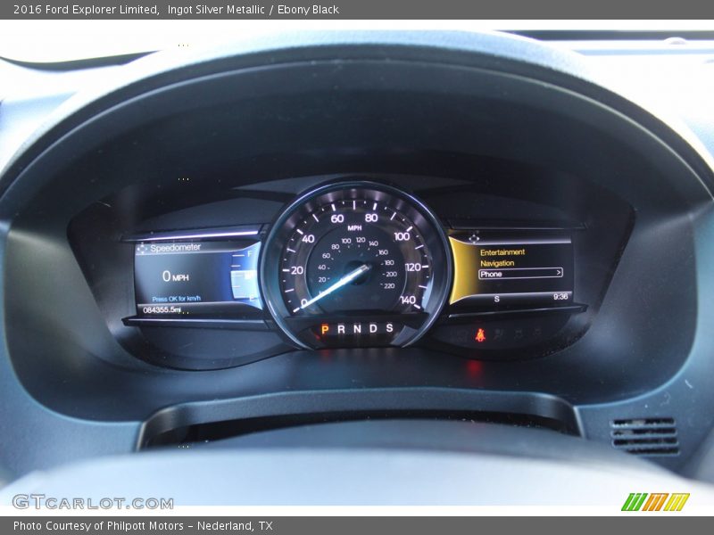 Ingot Silver Metallic / Ebony Black 2016 Ford Explorer Limited