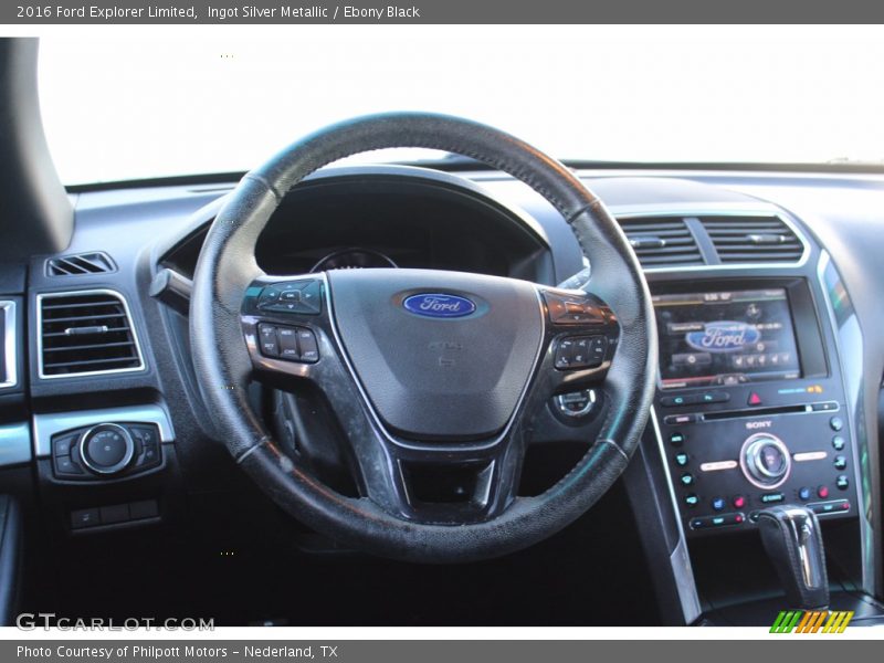Ingot Silver Metallic / Ebony Black 2016 Ford Explorer Limited