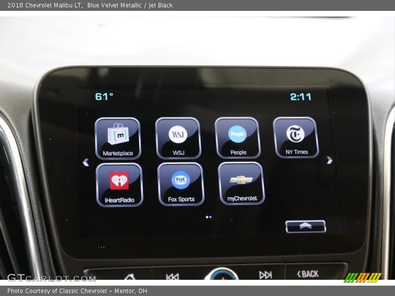 Blue Velvet Metallic / Jet Black 2018 Chevrolet Malibu LT