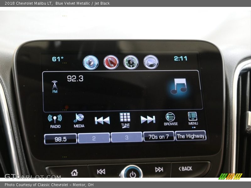 Blue Velvet Metallic / Jet Black 2018 Chevrolet Malibu LT
