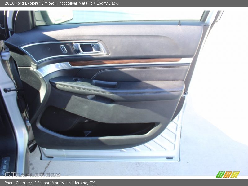 Ingot Silver Metallic / Ebony Black 2016 Ford Explorer Limited