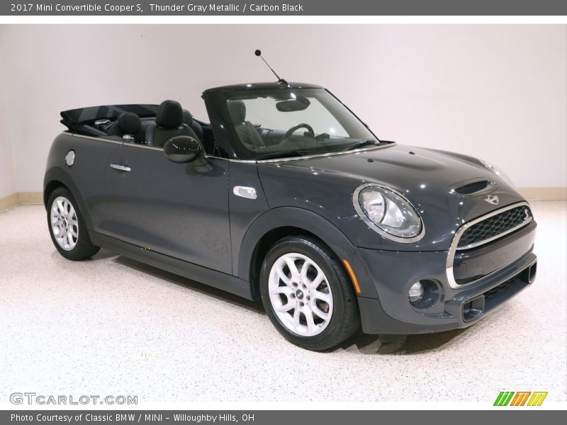 Thunder Gray Metallic / Carbon Black 2017 Mini Convertible Cooper S