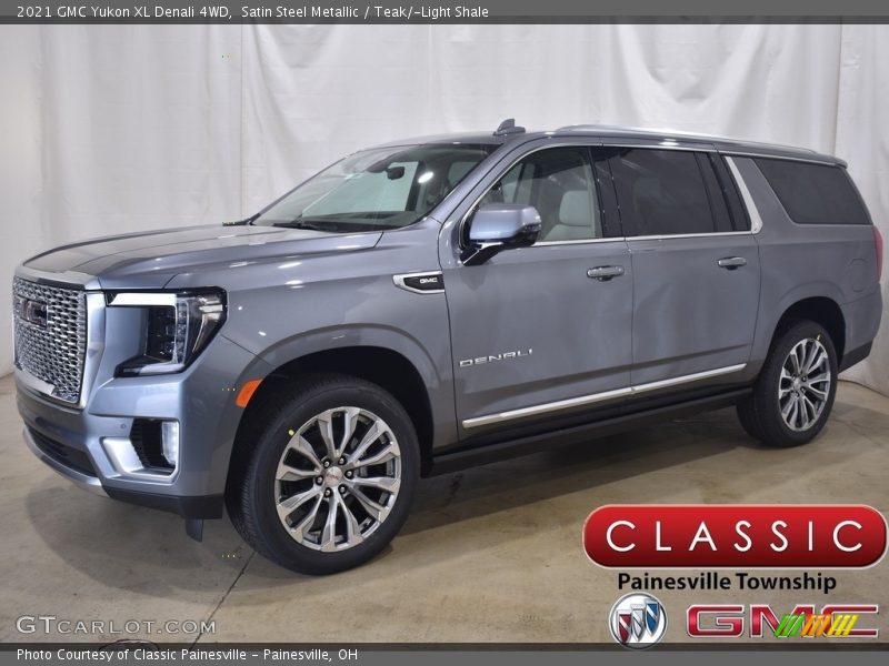 Satin Steel Metallic / Teak/­Light Shale 2021 GMC Yukon XL Denali 4WD