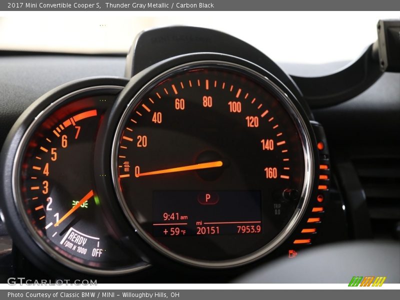 Thunder Gray Metallic / Carbon Black 2017 Mini Convertible Cooper S
