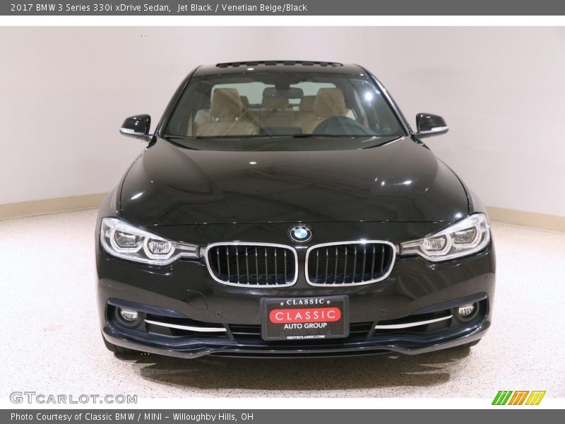 Jet Black / Venetian Beige/Black 2017 BMW 3 Series 330i xDrive Sedan