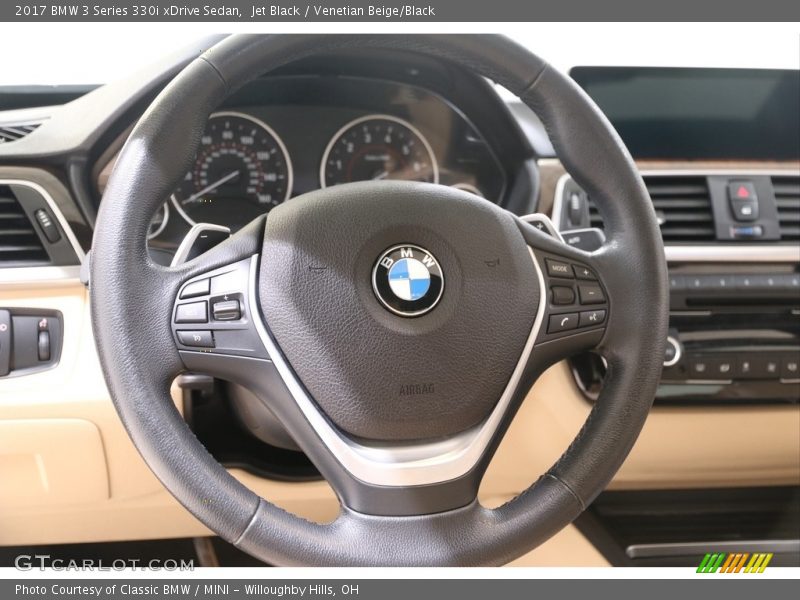 Jet Black / Venetian Beige/Black 2017 BMW 3 Series 330i xDrive Sedan