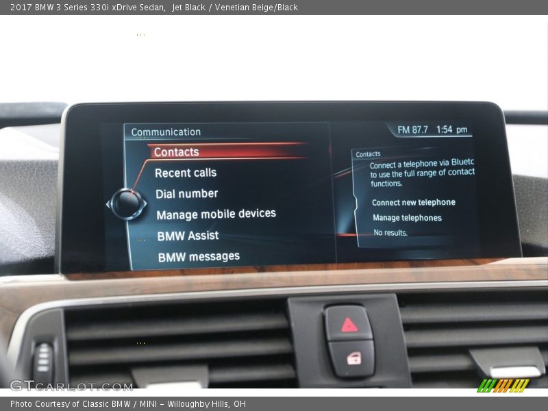 Jet Black / Venetian Beige/Black 2017 BMW 3 Series 330i xDrive Sedan
