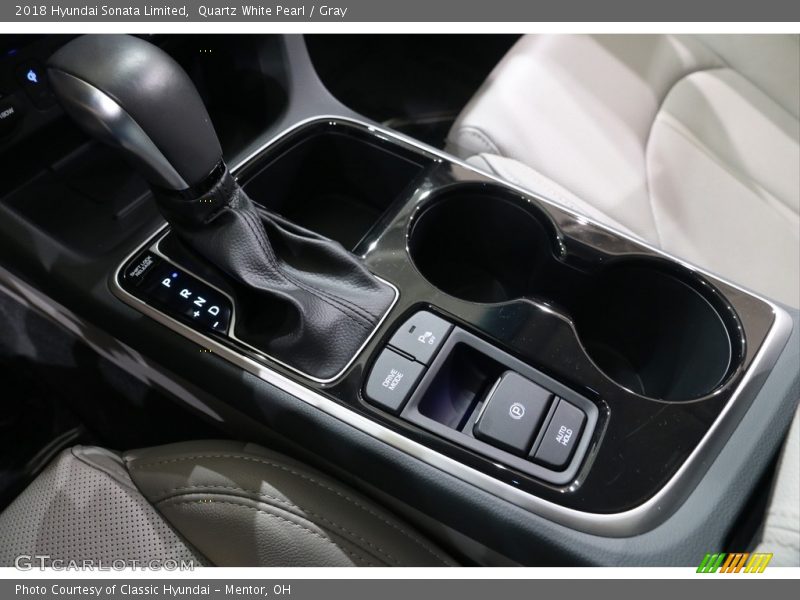 Quartz White Pearl / Gray 2018 Hyundai Sonata Limited