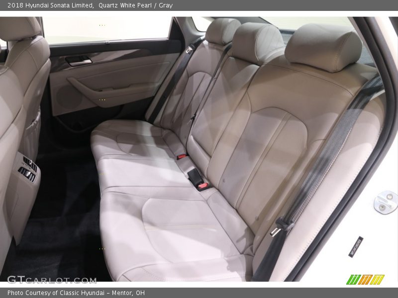 Quartz White Pearl / Gray 2018 Hyundai Sonata Limited