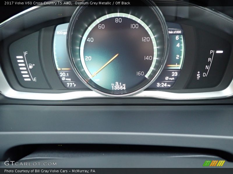 Osmium Grey Metallic / Off Black 2017 Volvo V60 Cross Country T5 AWD