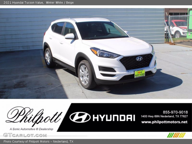 Winter White / Beige 2021 Hyundai Tucson Value