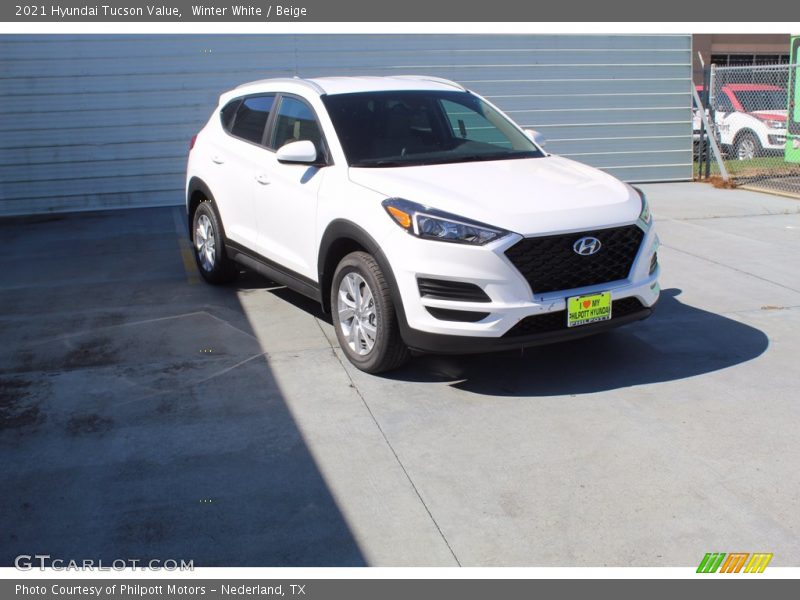 Winter White / Beige 2021 Hyundai Tucson Value