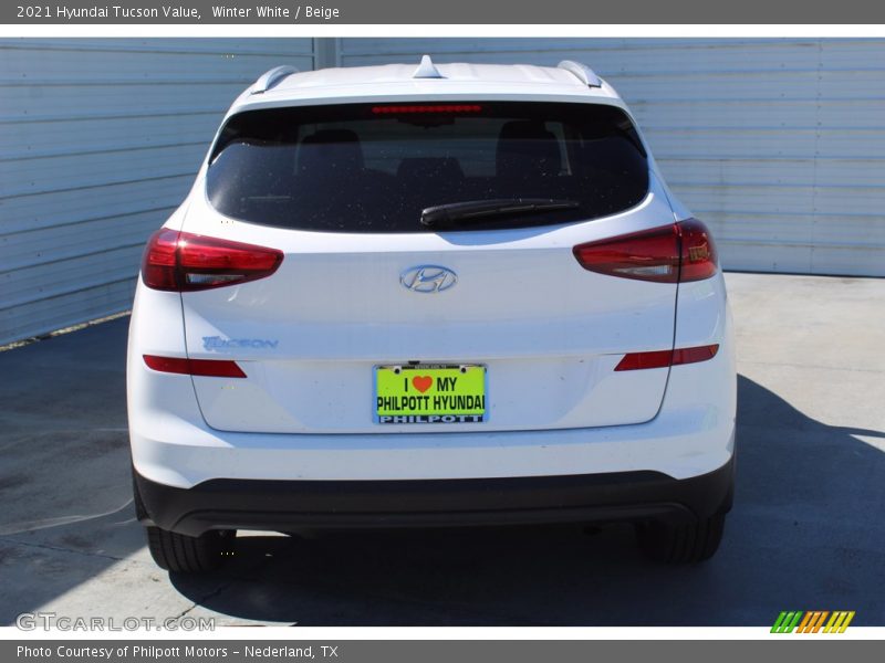 Winter White / Beige 2021 Hyundai Tucson Value